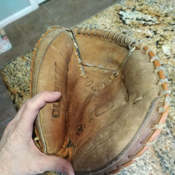 Baseball Glove Mizuno Franchise Model C001 Pro Scoop Catchers Mitt Power Lock - Picture 9 of 10